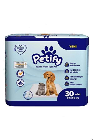 Petify Sevimli Patiler Hijyenik Tuvalet Eğitim Pedi 30 Adet - 60 Cmx90 Cm 4 Adet