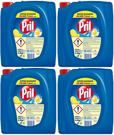 Pril Sıvı Bulaşık Deterjanı 16LT Limon (1 Koli)
