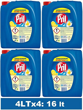 Pril Sıvı Bulaşık Deterjanı 16LT Limon (1 Koli)