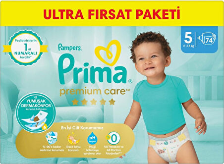 Prima Premium Care Bebek Bezi Beden:5 (11-16) Junior 148 Adet Mega Fırsat Pk
