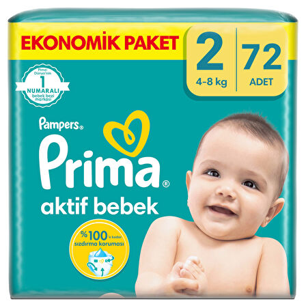 Prima Bebek Bezi Beden:2 (4-8Kg) Mini 216 Adet Ekonomik Fırsat Pk