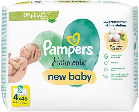 Prima Pampers Harmonie Islak Havlu Mendil Aqua Pure Yeni Doğan-New Baby (12 Li Set) (552 Yaprak)