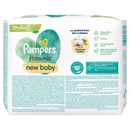 Prima Pampers Harmonie Islak Havlu Mendil Aqua Pure Yeni Doğan-New Baby (12 Li Set) (552 Yaprak)