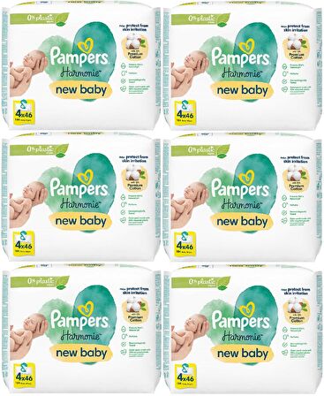 Prima Pampers Harmonie Islak Havlu Mendil Aqua Pure Yeni Doğan-New Baby (24 Lü Set) (1104 Yaprak)