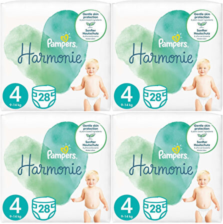 Prima Pampers Harmonie Bebek Bezi Beden:4 (9-14KG) Maxi 112 Adet Avantaj Ultra Fırsat Pk