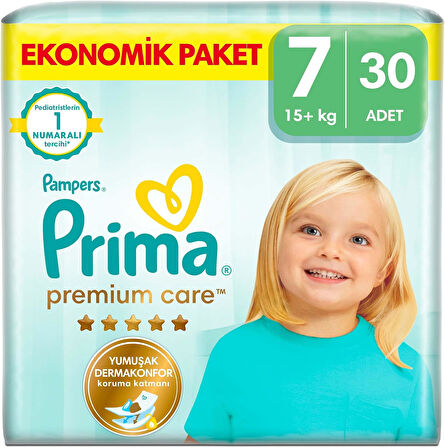 Prima Premium Care Bebek Bezi Beden:7 (15+KG) XXX Large 120 Adet Süper Ekonomik Fırsat Pk