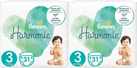 Prima Pampers Harmonie Bebek Bezi Beden:3 (6-10KG) Midi 62 Adet Ekonomik Ultra Fırsat Pk