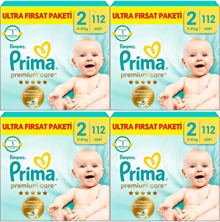 Prima Premium Care Bebek Bezi Beden:2 (4-8KG) Mini 448 Adet Avantaj Ultra Fırsat Pk