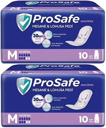 Prosafe Mesane & Lohusa Pedi  M-Orta Normal 20 Adet (2PK*10)