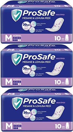 Prosafe Mesane & Lohusa Pedi  M-Orta Normal 30 Adet (3PK*10)