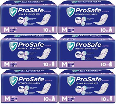 Prosafe Mesane & Lohusa Pedi  M-Orta Normal 60 Adet (6PK*10)