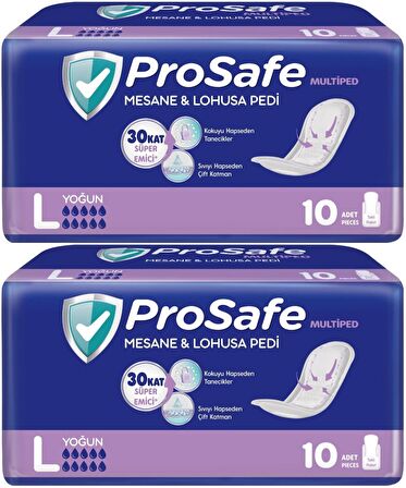 Prosafe Mesane & Lohusa Pedi  L-Büyük Yoğun 20 Adet (2PK*10)