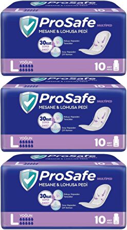 Prosafe Mesane & Lohusa Pedi  L-Büyük Yoğun 30 Adet (3PK*10)