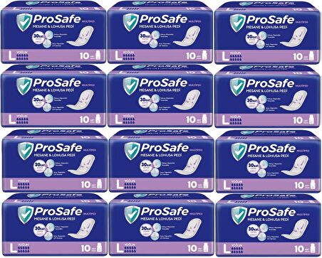 Prosafe Mesane & Lohusa Pedi  L-Büyük Yoğun 120 Adet (12PK*10)