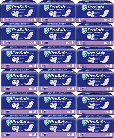 Prosafe Mesane & Lohusa Pedi  L-Büyük Yoğun 180 Adet (18PK*10)