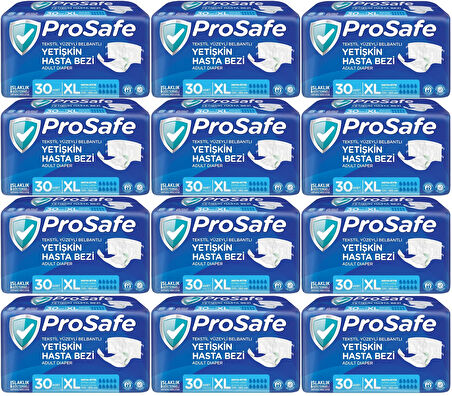 Prosafe Hasta Bezi Yetişkin Bel Bantlı Tekstil Yüzey XL-Extra Large Boy 360 Adet (12PK*30)