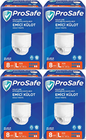 Prosafe Emici Külot Hasta Bezi Büyük-Large 32 Adet (4PK*8)