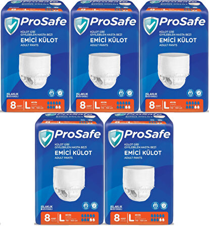 Prosafe Emici Külot Hasta Bezi Büyük-Large 40 Adet (5PK*8)