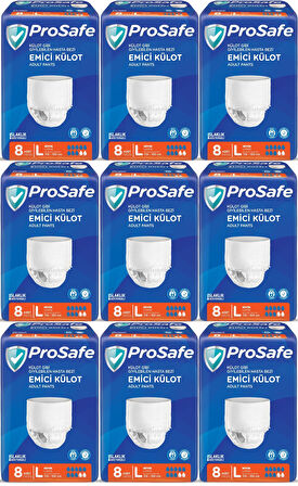 Prosafe Emici Külot Hasta Bezi Büyük-Large 72 Adet (9PK*8)