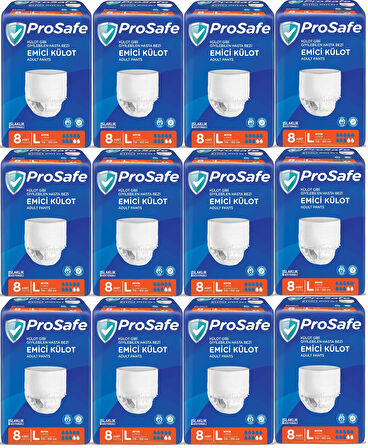 Prosafe Emici Külot Hasta Bezi Büyük-Large 96 Adet (12PK*8)