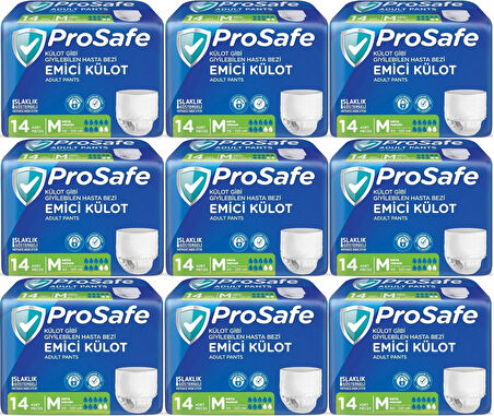 Prosafe Emici Külot Hasta Bezi M - Orta - Medium 126 Adet (9PK*14)