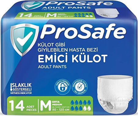 Prosafe Emici Külot Hasta Bezi M - Orta - Medium 168 Adet (12PK*14)