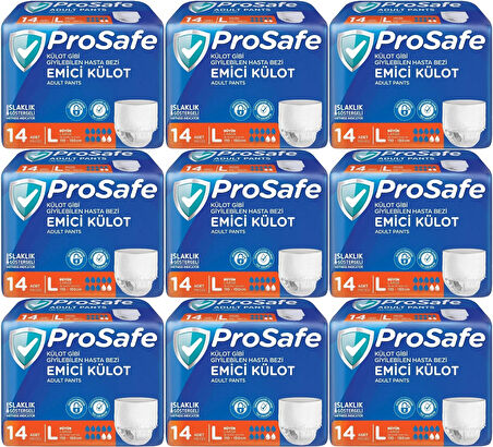Prosafe Emici Külot Hasta Bezi L - Büyük - Large 126 Adet (9PK*14)
