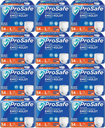 Prosafe Emici Külot Hasta Bezi L - Büyük - Large 168 Adet (12PK*14)