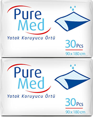 Puremed Hasta Yatak Koruyucu 90*180CM 60 Adet (2PK*30)