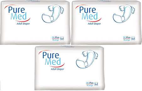 Puremed Hasta Bezi Bel Bantlı Tekstil Yüzey XL Extra Large 90 Adet (3PK*30)