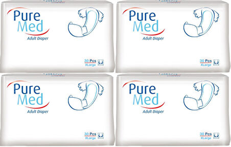 Puremed Hasta Bezi Bel Bantlı Tekstil Yüzey XL Extra Large 120 Adet (4PK*30)