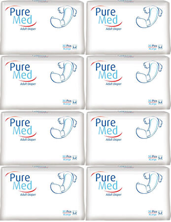 Puremed Hasta Bezi Bel Bantlı Tekstil Yüzey XL Extra Large 240 Adet (8PK*30)