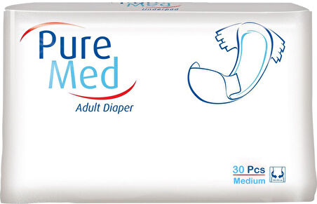 Puremed Hasta Bezi Bel Bantlı Tekstil Yüzey Medium M-Orta 90 Adet (3PK*30)