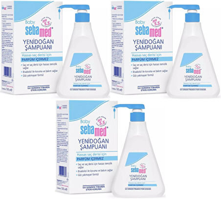 Sebamed Bebek Şampuanı 500ML Pompalı (Yenidoğanlar İçin) (3 Lü Set)