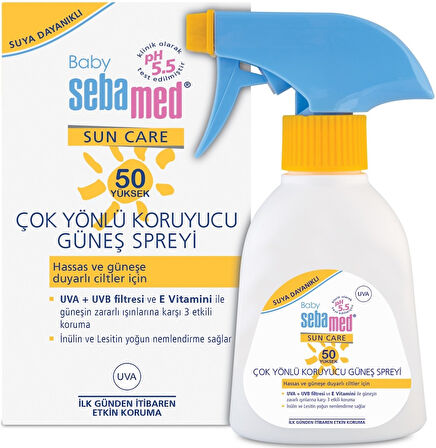 Sebamed Sun Care Bebek Güneş Losyonu Kremi Sprey 50+ Faktör 200ML (Hassas Ciltler İçin) (4 Lü Set)