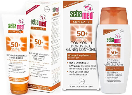 Sebamed Sun Care Çok Yönlü Koruyucu Güneş Kremi Avantaj Pk (75ML SPF 50+ Faktör + 150ML 50+ Faktör)