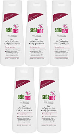 Sebamed Şampuan 200ML Saç Dökülmesine Karşı (Tüm Saç Tipleri için) (5 Li Set)