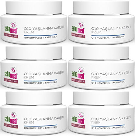 Sebamed Q10 Yaşlanma ve Kırışıklık Karşıtı Koruyucu Anti-Age Krem 50ML (6 Lı Set)