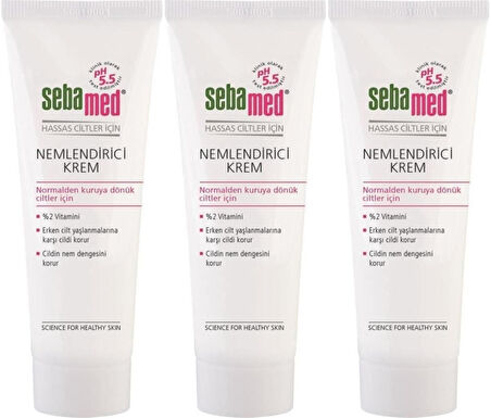 Sebamed Nemlendirici Krem Tüp 50ML (Günlük Kullanım) (3 Lü Set)