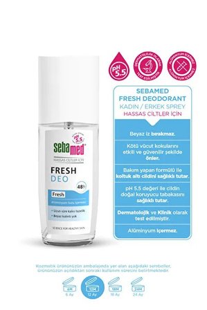 Sebamed Deodorant Sprey 75 ML Fresh (6 Lı Set)