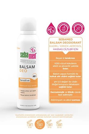 Sebamed Deodorant Aerosol 150 ML Balsam - Sensitive/Hassas (4 Lü Set)