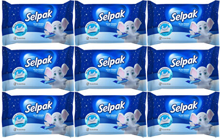 Selpak Islak Cep Mendil 10 Yaprak Klasik (9 Lu Set)