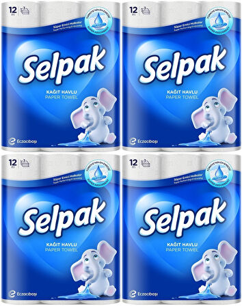 Selpak Kağıt Havlu (3 Katlı) 48 Li Set (4PK*12)