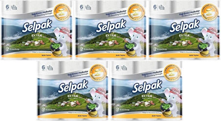 Selpak Kağıt Havlu (3 Katlı) 30 Lu Set Extra (5PK*6)