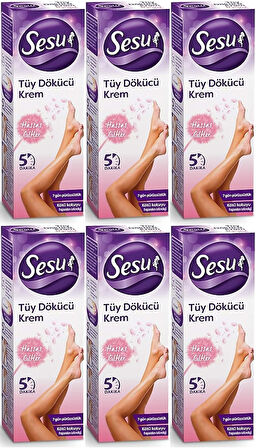 Sesu Tüy Dökücü Krem 40ML Hassas Ciltler (6 Lı Set)