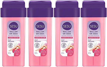 Sesu Roll-On Sir Ağda 100ML Pembe Hassas Cilt (4 Lü Set)