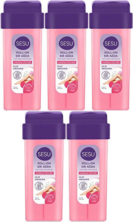 Sesu Roll-On Sir Ağda 100ML Pembe Hassas Cilt (5 Li Set)