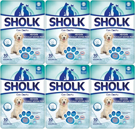 Sholk Evcil Hayvan Tuvalet Çiş Eğitim Pedi 60*90CM 60 Adet (6PK*10)