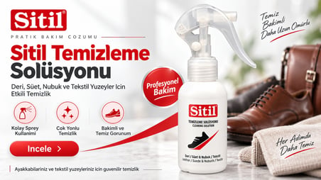 Sitil Ayakkabı Temizleme Solüsyonu 100 ML (Sneaket - Deri - Süet - Nubuk - Kumaş) (2 Li Set)