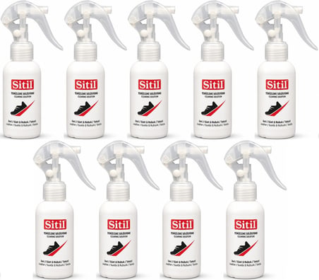 Sitil Ayakkabı Temizleme Solüsyonu 100 ML (Sneaket - Deri - Süet - Nubuk - Kumaş) (9 Lu Set)